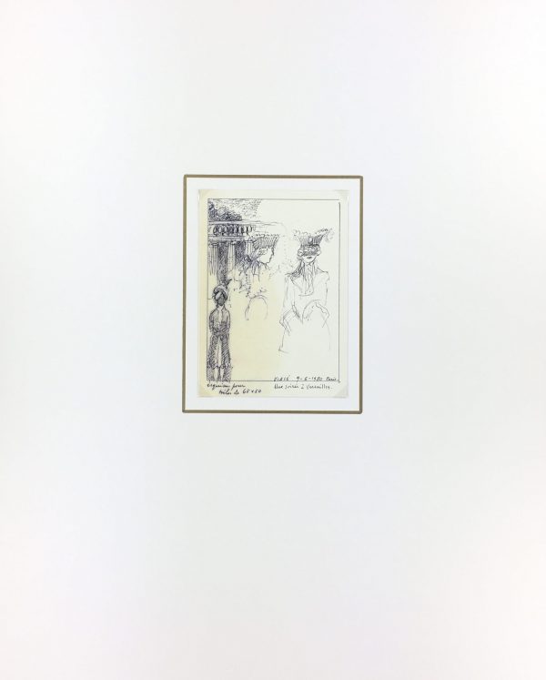 Sketches Original Art - Versailles, Albert Vialé, 1980