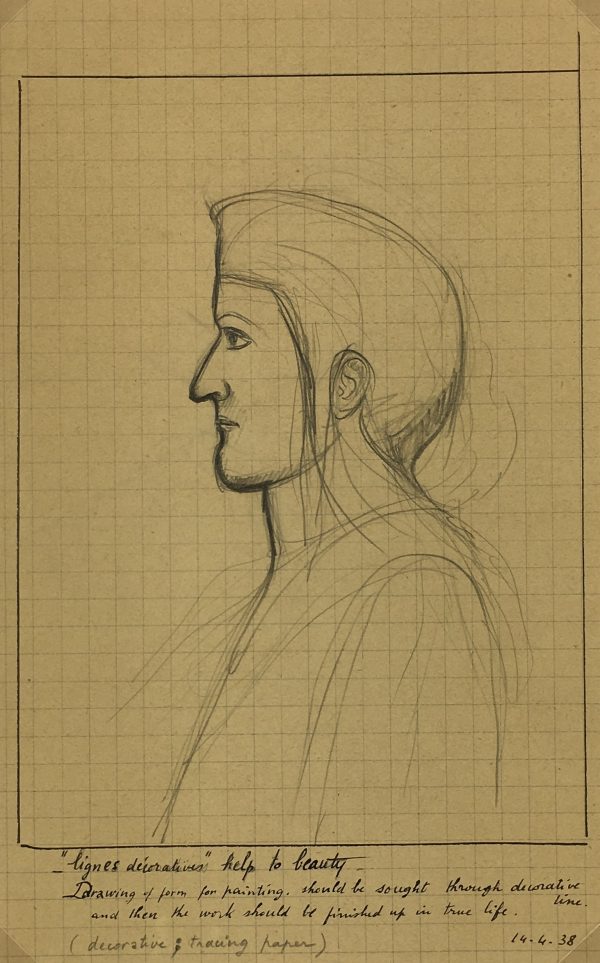 Sketches Original Art - Artist's Notes, Albert Vialé, 1938