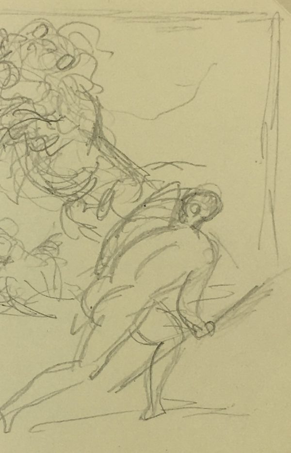 Sketches Original Art - Battle, Albert Vialé, C.1940