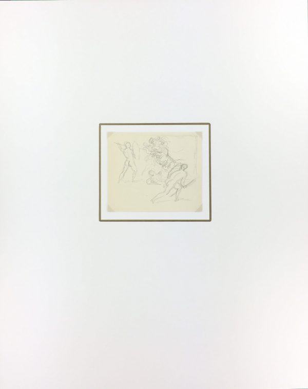 Sketches Original Art - Battle, Albert Vialé, C.1940