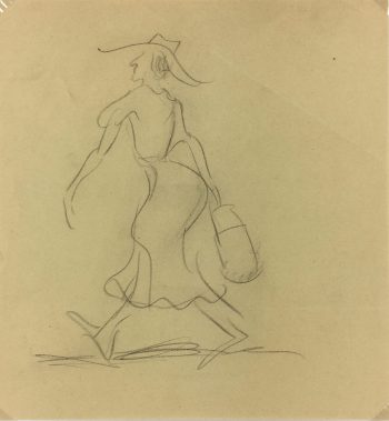 Sketches Original Art - Movement, Albert Vialé, C.1930