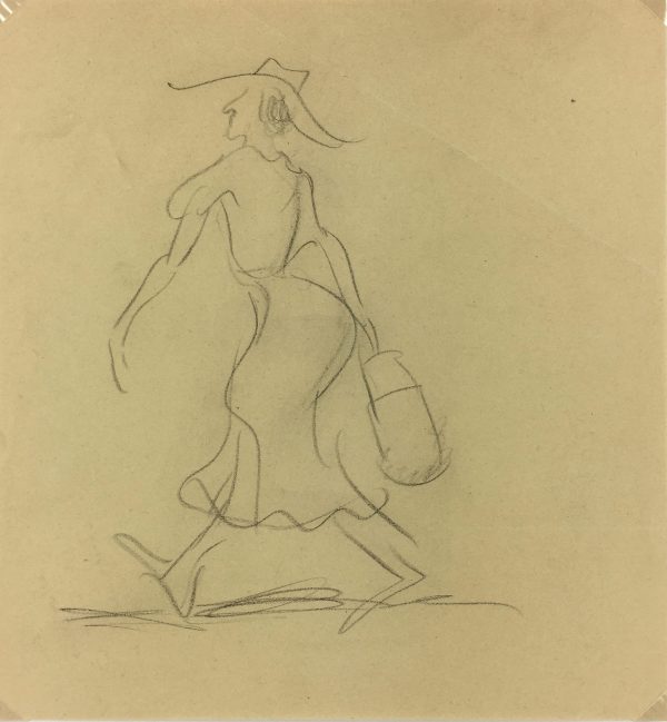 Sketches Original Art - Movement, Albert Vialé, C.1930