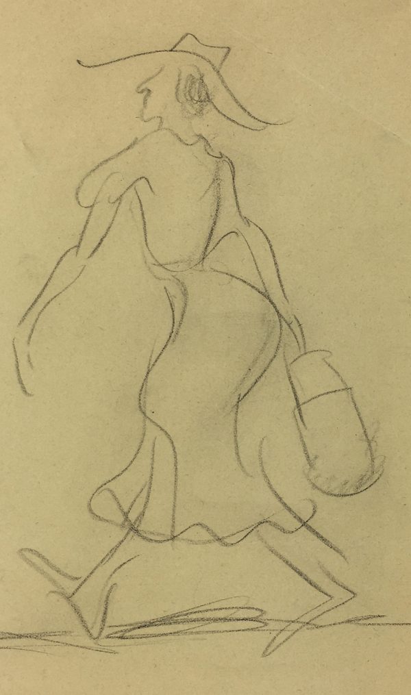 Sketches Original Art - Movement, Albert Vialé, C.1930
