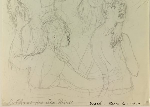 Sketches Original Art - Singing, Albert Vialé, 1979