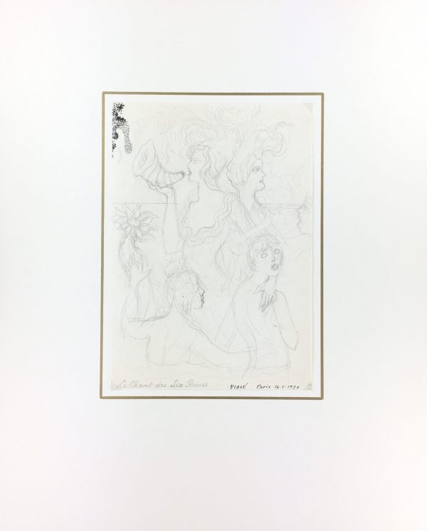Sketches Original Art - Singing, Albert Vialé, 1979