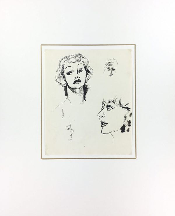 Sketches Original Art - Pen/Ink - Study, Albert Vialé, C.1930