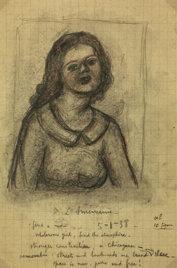 Sketches Original Art - Artist's Notes, Albert Vialé, 1938