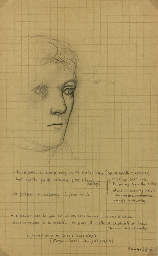 Sketches Original Art - Artist's Noes, Albert Vialé, 1938