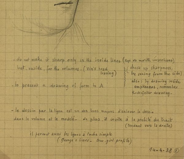 Sketches Original Art - Artist's Noes, Albert Vialé, 1938