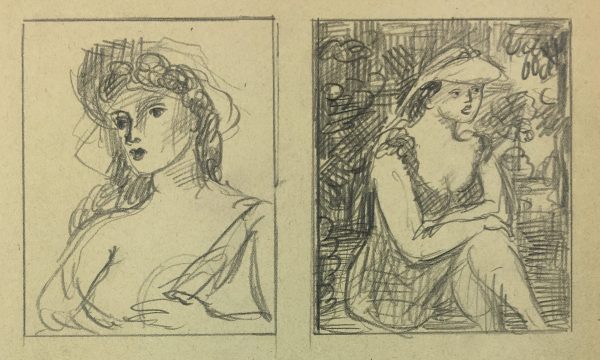 Sketches Original Art - Ideas, Albert Vialé, 1942