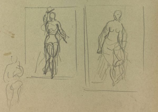 Sketches Original Art - Ideas, Albert Vialé, 1942