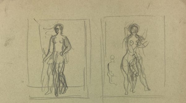 Sketches Original Art - Ideas, Albert Vialé, 1942