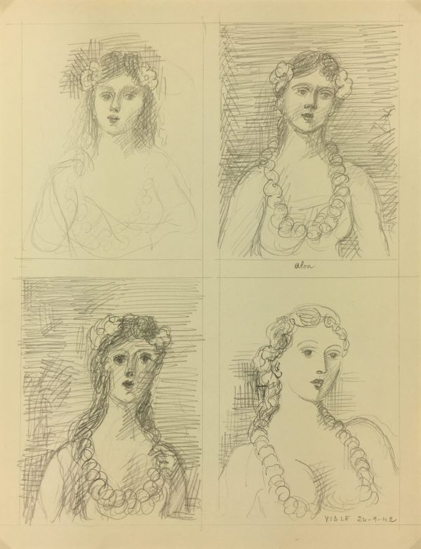 Sketches Original Art - Ideas, Albert Vialé, 1942