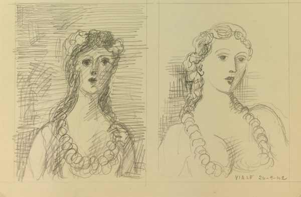Sketches Original Art - Ideas, Albert Vialé, 1942