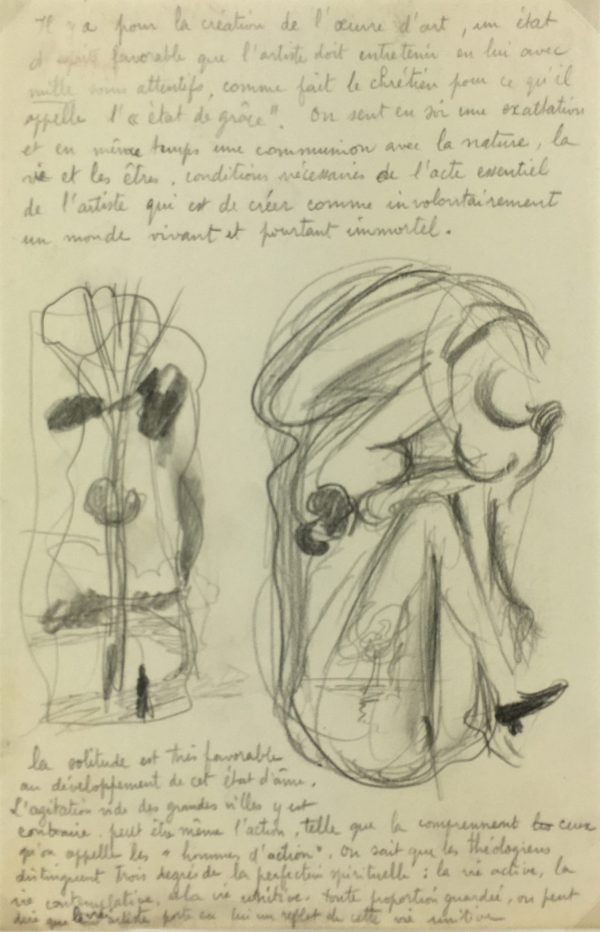 Sketches Original Art - Artist Notes, Albert Vialé, C.1930