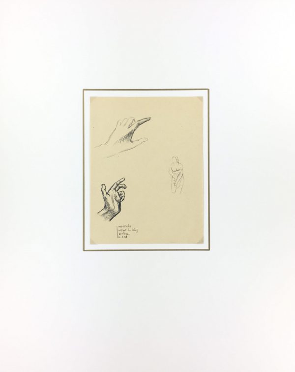 Sketches Original Art - Artist's Notes, Albert Vialé, 1938
