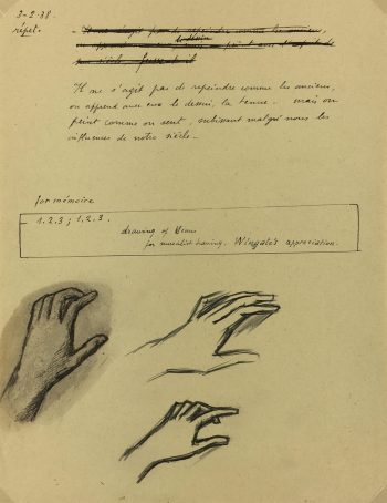 Sketches Original Art - Artist's Notes, Albert Vialé, 1938
