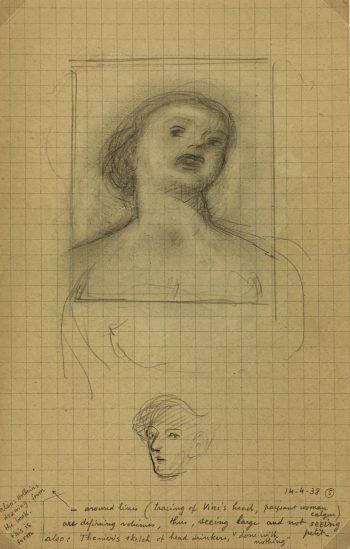 Sketches Original Art - Artist's Notes, Albert Vialé, 1938