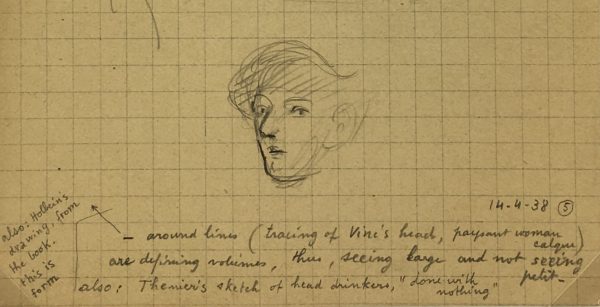 Sketches Original Art - Artist's Notes, Albert Vialé, 1938