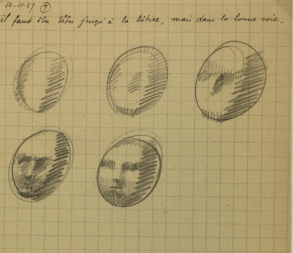 Sketches Original Art - Artist's Notes, Albert Vialé, 1937