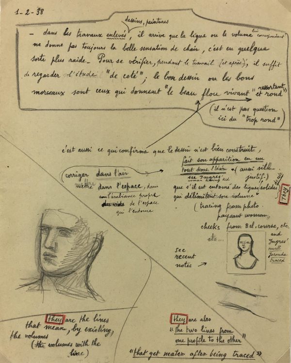 Sketches Original Art - Artist's Notes, Albert Vialé, 1938