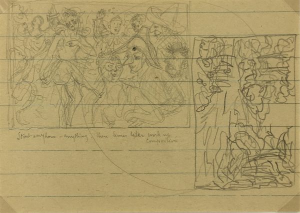 Sketches Original Art - Artist's Notes, Albert Vialé, 1938