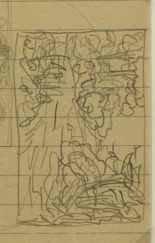 Sketches Original Art - Artist's Notes, Albert Vialé, 1938