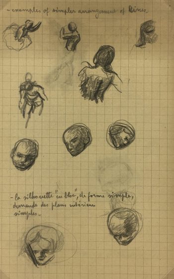 Sketches Original Art - Artist's Notes, Albert Vialé, 1937