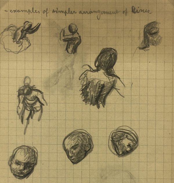 Sketches Original Art - Artist's Notes, Albert Vialé, 1937
