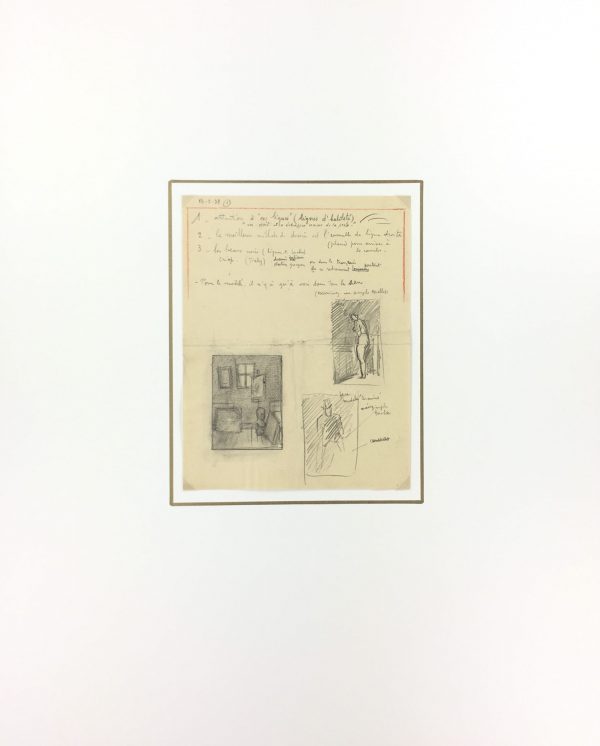 Sketches Original Art - Artist's Notes, Albert Vialé, 1938
