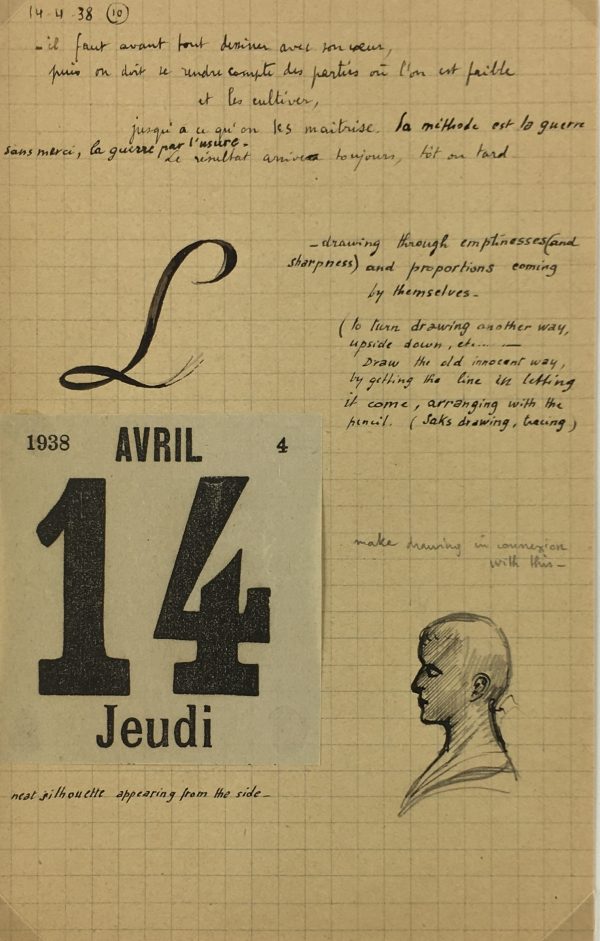 Sketches Original Art - Artist's Notes, Albert Vialé, 1938