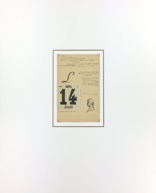 Sketches Original Art - Artist's Notes, Albert Vialé, 1938