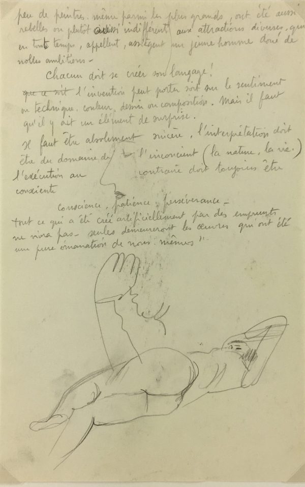 Sketches Original Art - Artist's Notes, Albert Vialé, C.1930