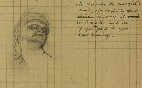 Sketches Original Art - Artist's Notes, Albert Vialé, 1937