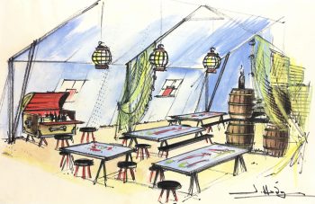 Architecture Original Art - Art Studio, 1980s