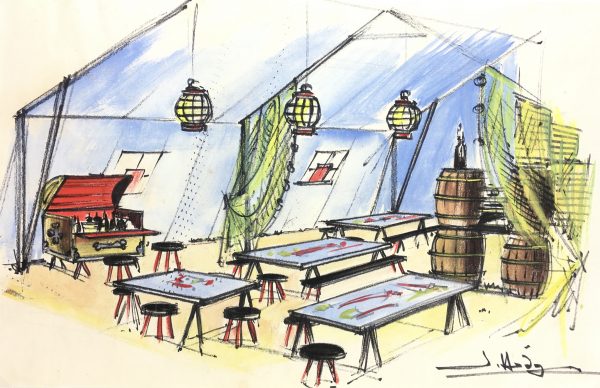 Architecture Original Art - Art Studio, 1980s