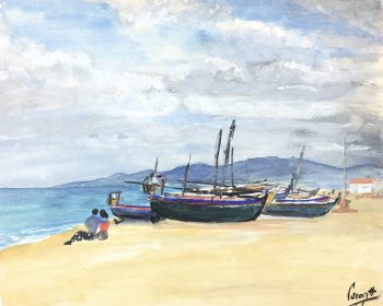Beach Original Art - Beach, Coront, c.1950