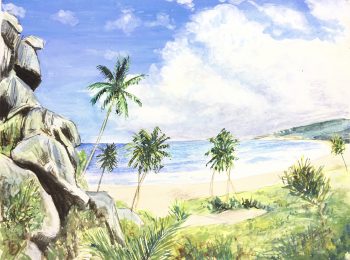 Beach Original Art - Seychelles, 1994