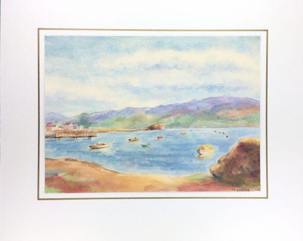 Beach Original Art - Quiet Bay, M. Godier, c.1940