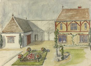 Country Landscapes Original Art - Country Garden, C.1930