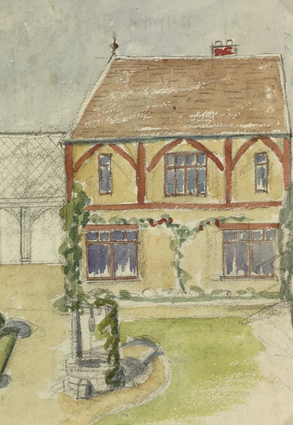 Country Landscapes Original Art - Country Garden, C.1930