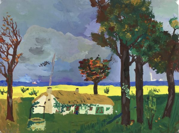 Country Landscapes Original Art - Autumn Landscape, C.1960