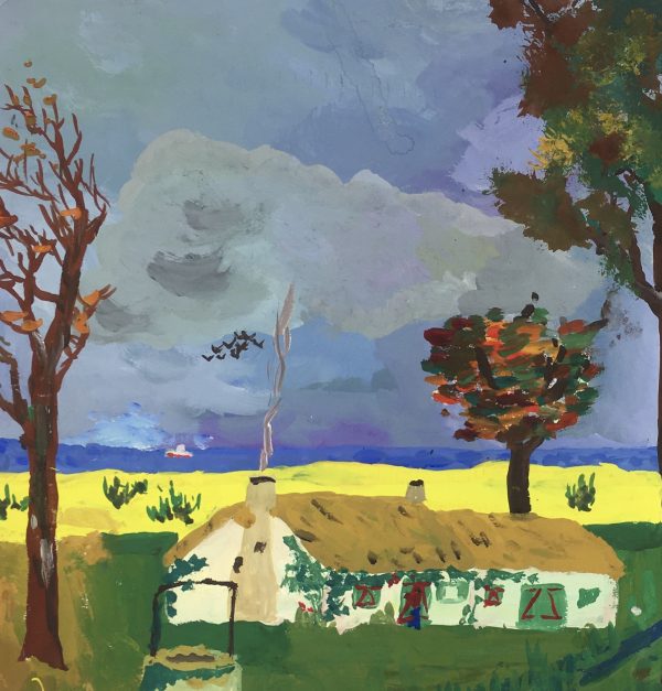 Country Landscapes Original Art - Autumn Landscape, C.1960