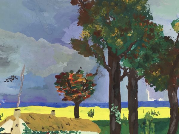 Country Landscapes Original Art - Autumn Landscape, C.1960