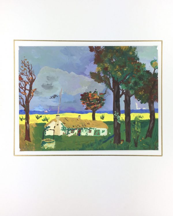 Country Landscapes Original Art - Autumn Landscape, C.1960