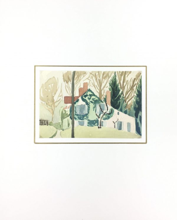 Country Landscapes Original Art - Country Home, C.1950