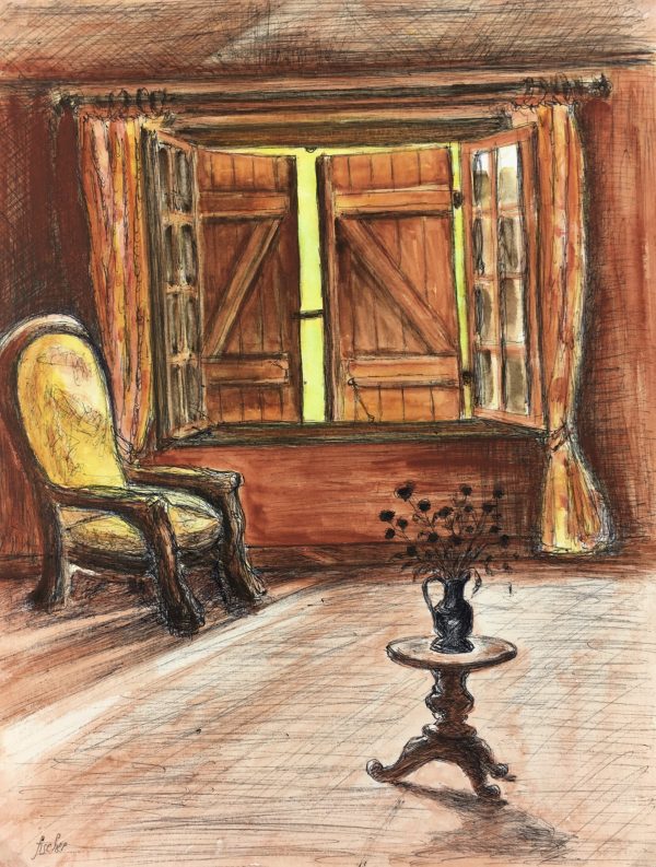 Country Landscapes Original Art - Country Home, Fischer, C.1960