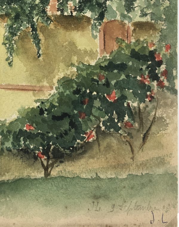 Country Landscapes Original Art - Country Home, J.L, C.1930