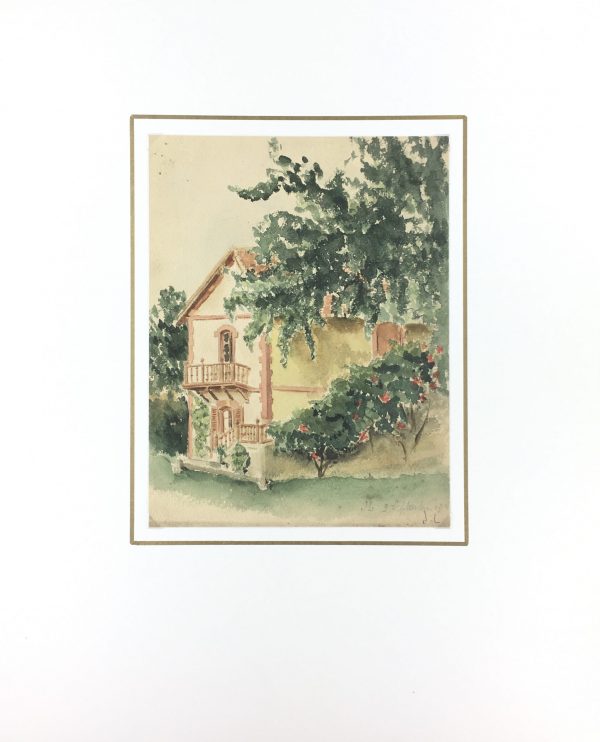 Country Landscapes Original Art - Country Home, J.L, C.1930