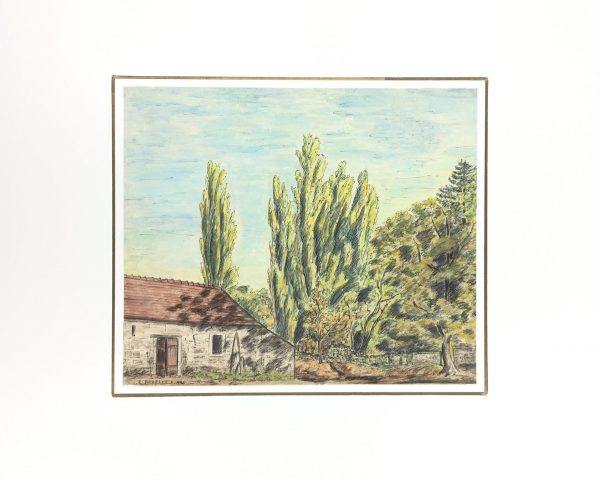 Country Landscapes Original Art - Season Landscape, C. Rogelet, 1960